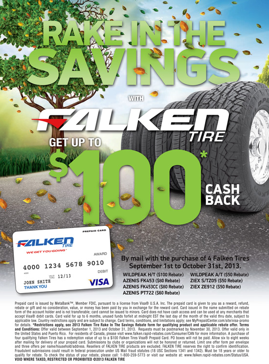 Falken Fall Rebate 2013 Traction A Blog By Vulcan Tire