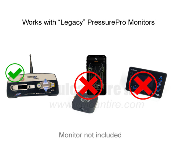Legacy Sensors are recommend for use on Legacy PressurePro systems. (Systems with monitors made of gray plastic and red LED displays).